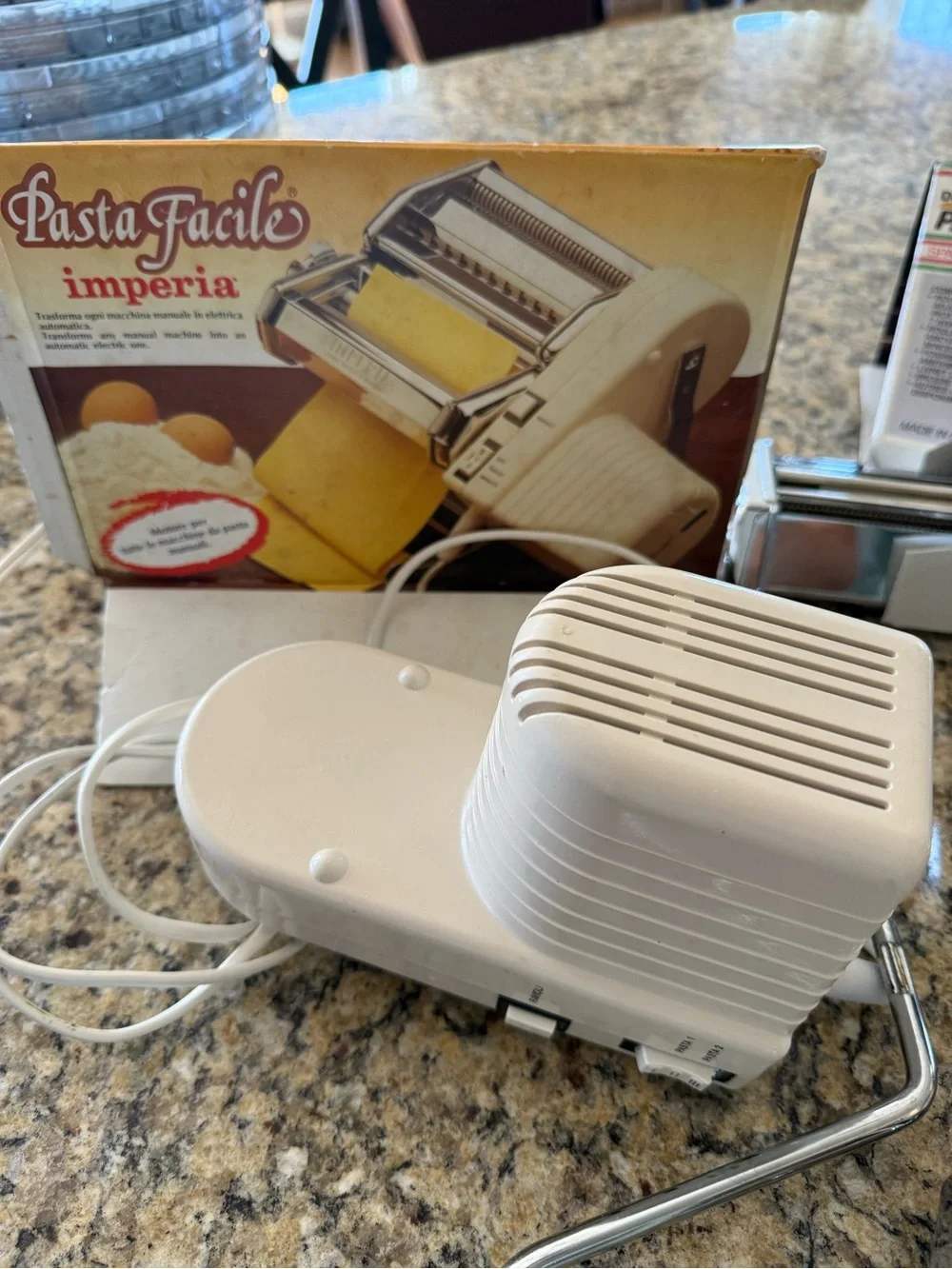 Pasta machine with Electric motor.